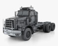 Western Star 6900 XD Camião Chassis 2008 Modelo 3d wire render