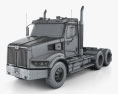 Western Star 49X SB Day Cab Tractor Truck 2022 3d model wire render