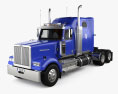 Western Star 4900 SF Sleeper Cab Сідловий тягач з детальним інтер'єром 2008 3D модель