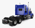 Western Star 4900 SF Sleeper Cab Tractor Truck with HQ interior 2008 3d model back view