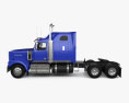 Western Star 4900 SF Sleeper Cab Tractor Truck with HQ interior 2008 3d model side view