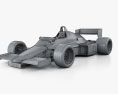 Williams FW08C F1 1983 3D-Modell wire render