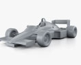 Williams FW08C F1 1983 3d model clay render