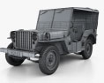 Willys MB 1941 3Dモデル wire render
