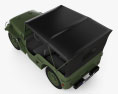 Willys MB 1941 3d model top view