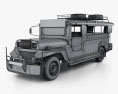 Willys Jeepney Philippines 2012 3D-Modell wire render