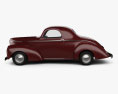 Willys Americar DeLuxe Coupe 1940 3d model side view