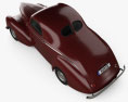 Willys Americar DeLuxe Coupe 1940 3d model top view