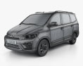 Wuling Hongguang Confero S 2020 Modelo 3d wire render