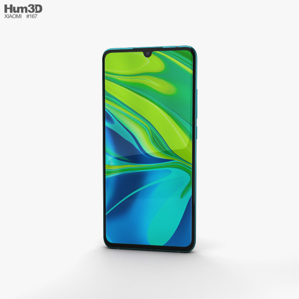 Xiaomi Mi Note 10 Aurora Green Modelo 3d