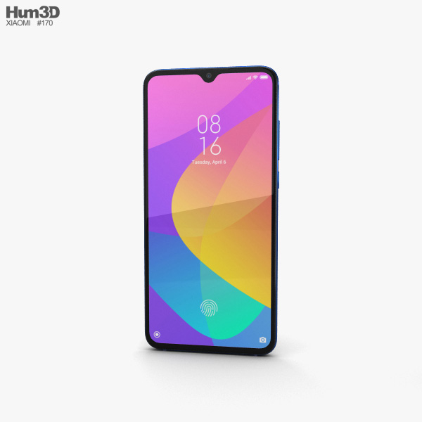 Xiaomi Mi 9 Lite Aurora Blue Modelo 3d