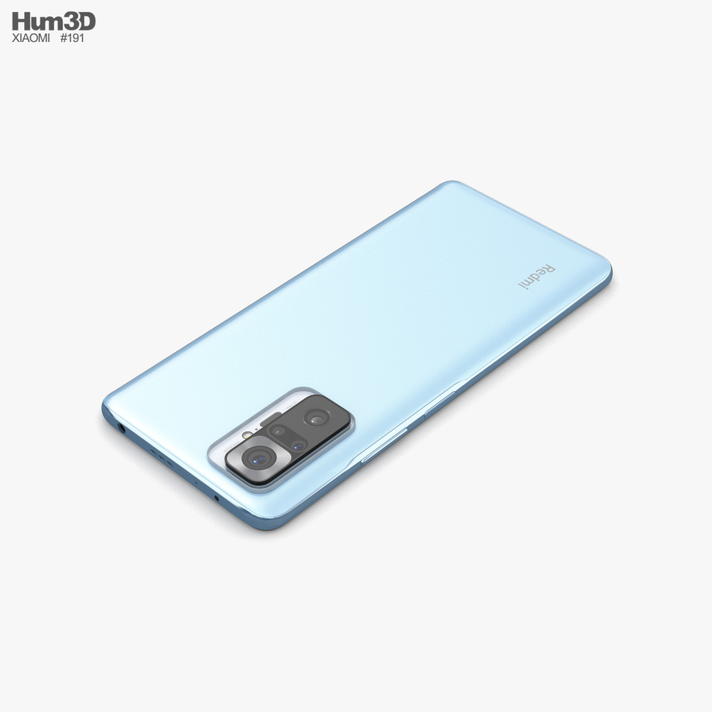 Xiaomi Redmi Note 10 Pro Glacier Blue 3D model