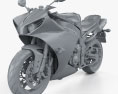 Yamaha R1 2014 Modèle 3d clay render