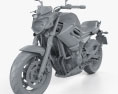 Yamaha XJ6 2014 3d model clay render