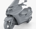 Yamaha Majesty 2013 3D-Modell clay render