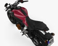 Yamaha MT-07 2015 3D-Modell Draufsicht