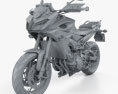 Yamaha FJ-09 Tracer 2015 3d model clay render