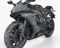 Yamaha YZF-R1M with HQ dashboard 2015 Modello 3D wire render