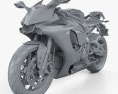 Yamaha YZF-R1M 2015 3d model clay render