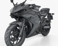 Yamaha YZF-R3 2015 Modello 3D wire render
