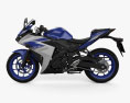 Yamaha YZF-R3 2015 Modèle 3d vue de côté