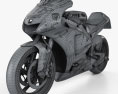 Yamaha YZR-M1 MotoGP 2015 3D模型 wire render