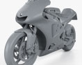 Yamaha YZR-M1 MotoGP 2015 3d model clay render