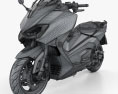 Yamaha TMAX 2017 3d model wire render