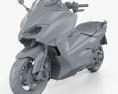 Yamaha TMAX 2017 Modelo 3D clay render
