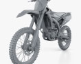 Yamaha YZ250F 2017 Modelo 3D clay render