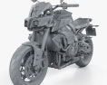 Yamaha MT-10 2016 3d model clay render
