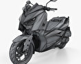 Yamaha X-MAX 300 2018 3D模型 wire render