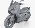 Yamaha X-MAX 300 2018 Modello 3D clay render
