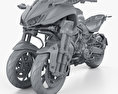Yamaha Niken 2018 3d model clay render