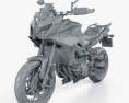 Yamaha MT-09 Tracer 2018 3d model clay render