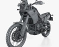 Yamaha Tenere 700 2021 3D-Modell wire render