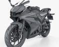 Yamaha R15 2020 Modello 3D wire render