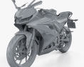 Yamaha R15 2020 3Dモデル clay render