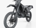 Yamaha YZ250 2020 3D-Modell wire render