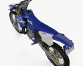 Yamaha YZ250 with HQ dashboard 1998 3d model top view