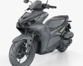 Yamaha Aerox 155 2021 3D 모델  wire render