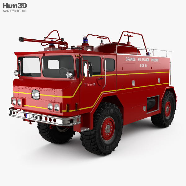 Yankee-Walter PLF 6000 Dry Powder Fire Truck 1972 3D model