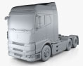 Yuan-Cheng M100 Camion Trattore 2021 Modello 3D clay render