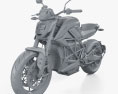 Zero Motorcycles SR-F 2022 3Dモデル clay render