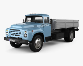 ZIL 130 Flatbed Truck 1964 Modello 3D