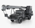 ZIL 130 Crane Truck 1994 3d model wire render