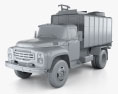 ZIL 130 Camión de Basura 1964 Modelo 3D clay render