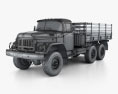 ZIL 131 平板车 1966 3D模型 wire render