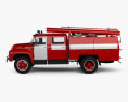 ZIL 130 消防车 1970 3D模型 侧视图