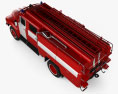 ZIL 130 消防车 1970 3D模型 顶视图